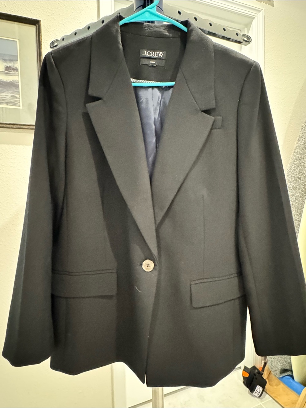 J. Crew Black Single-Button Men's Wool Blazer